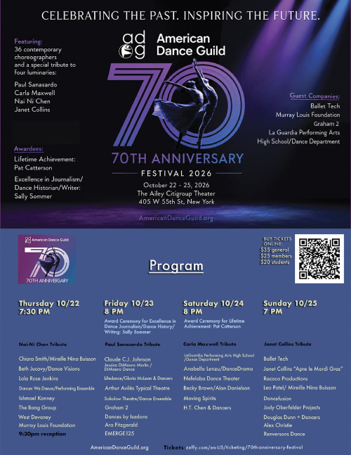 Racoco at American Dance Guild's 70th Anniversary Festival